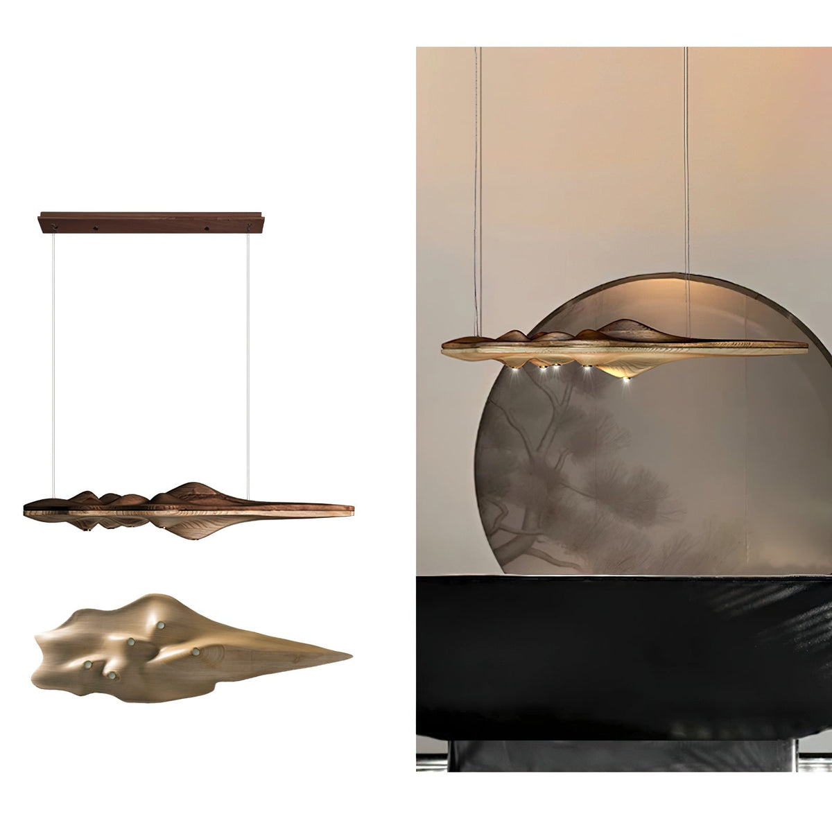 Levenera Wood Pendant Light-Moonnatur