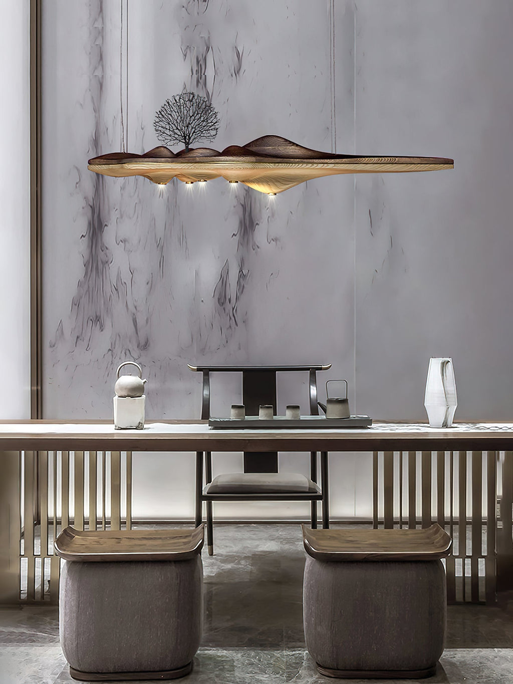Levenera Wood Pendant Light-Moonnatur