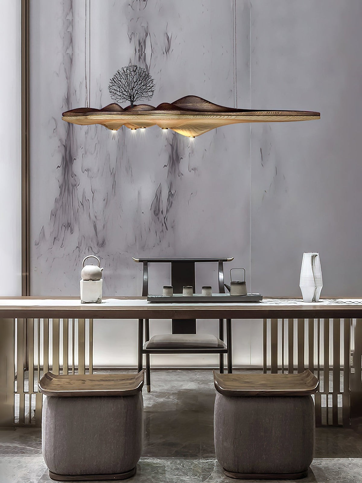 Levenera Wood Pendant Light-Moonnatur