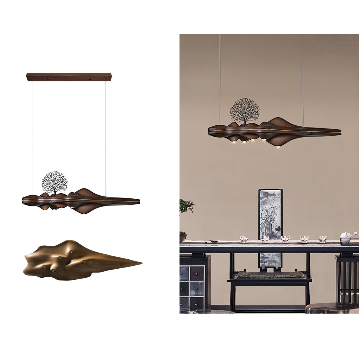 Levenera Wood Pendant Light-Moonnatur