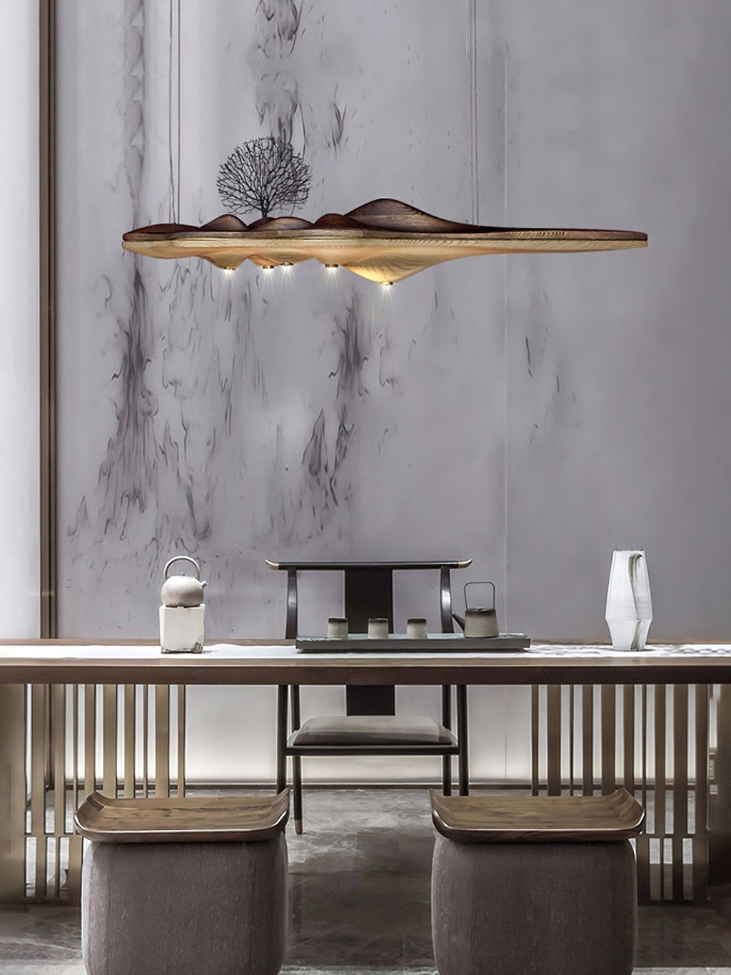 Levenera Wood Pendant Light-Moonnatur