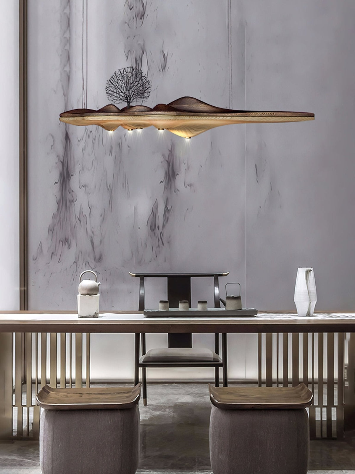 Levenera Wood Pendant Light-Moonnatur