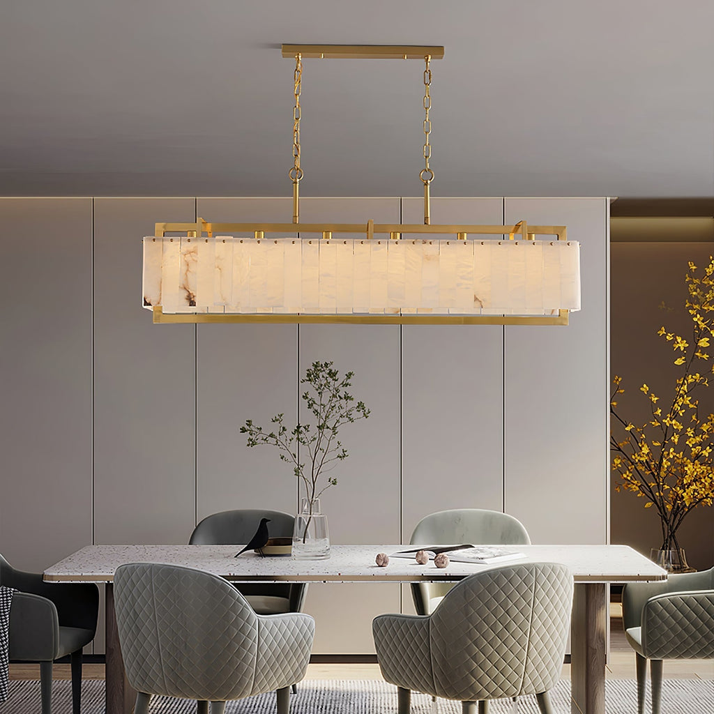 Kilvenholm Alabaster Chandelier-Moonnatur