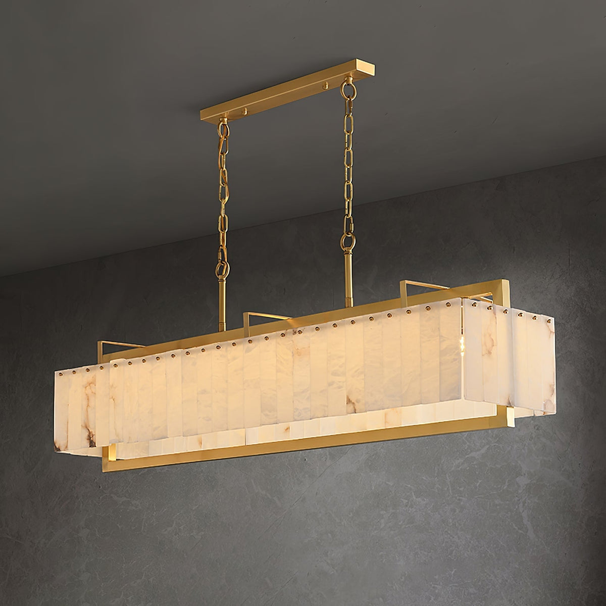 Kilvenholm Alabaster Chandelier-Moonnatur