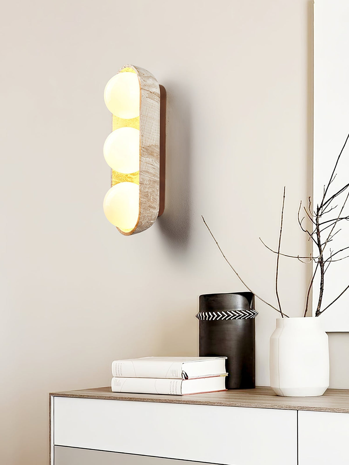Penrelina Travertine Wall Light-Moonnatur