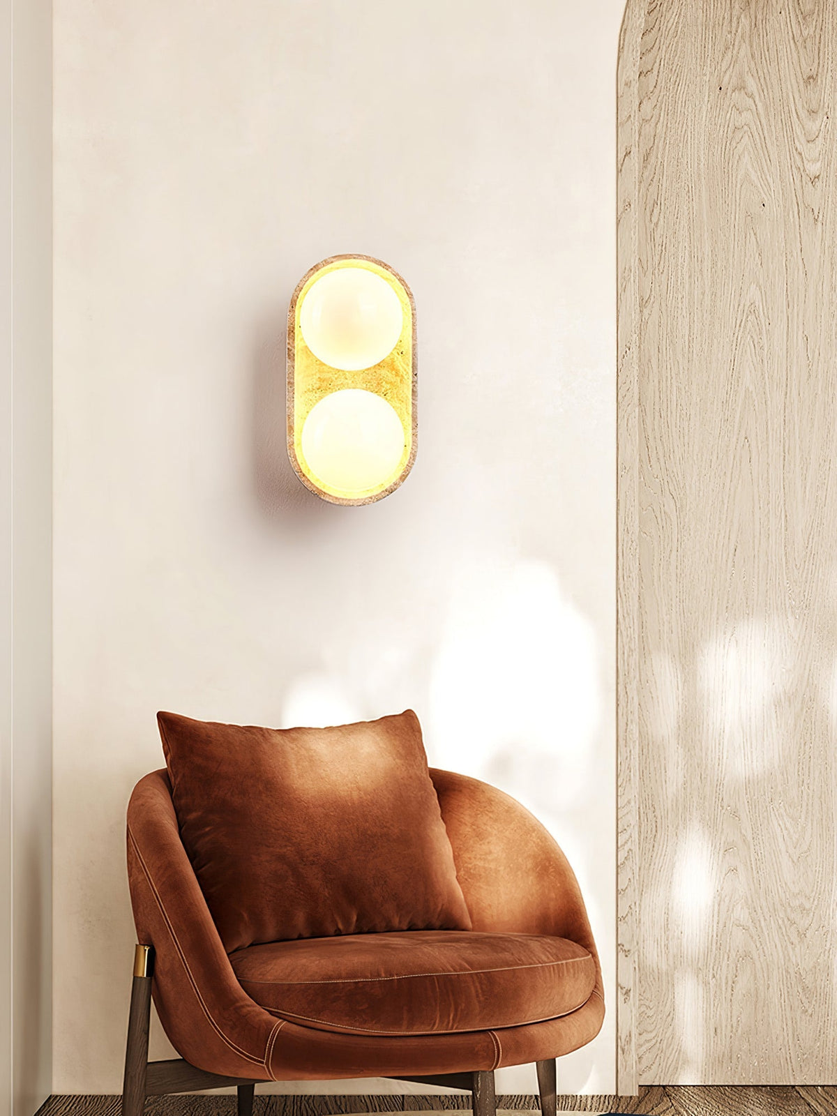 Penrelina Travertine Wall Light-Moonnatur