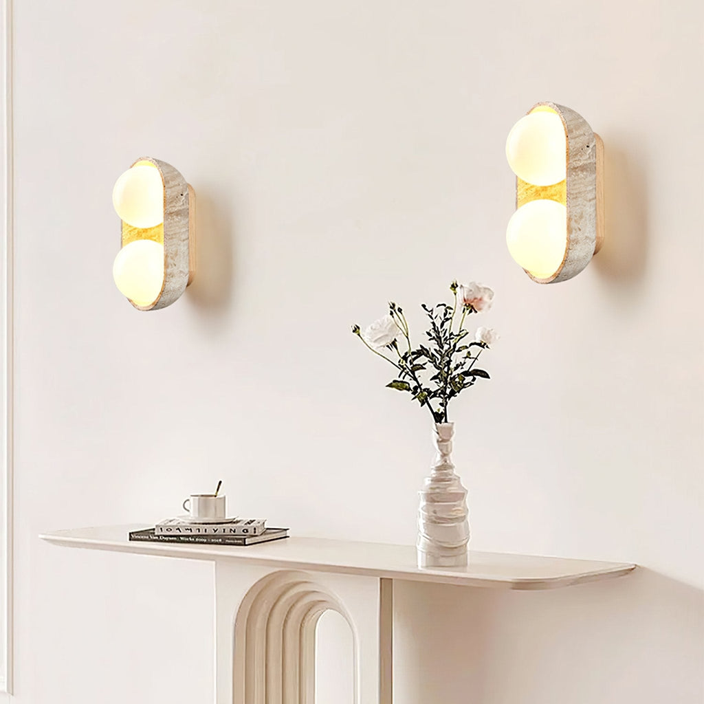 Penrelina Travertine Wall Light-Moonnatur