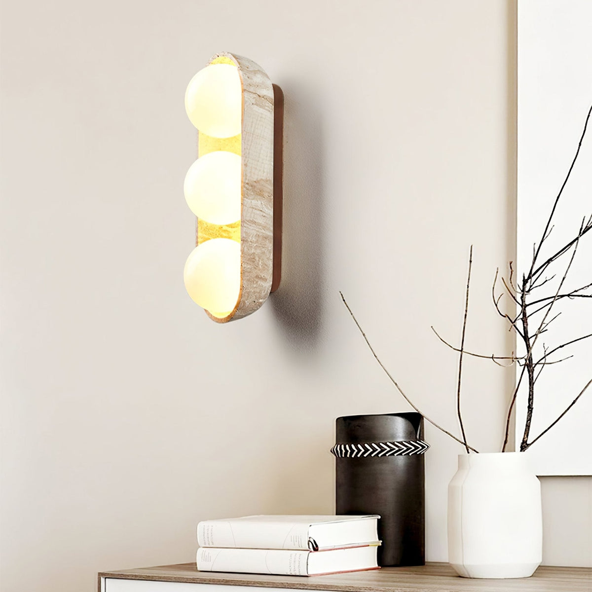 Penrelina Travertine Wall Light-Moonnatur