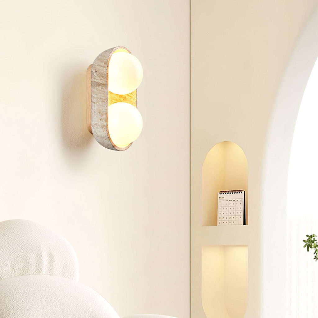 Penrelina Travertine Wall Light-Moonnatur