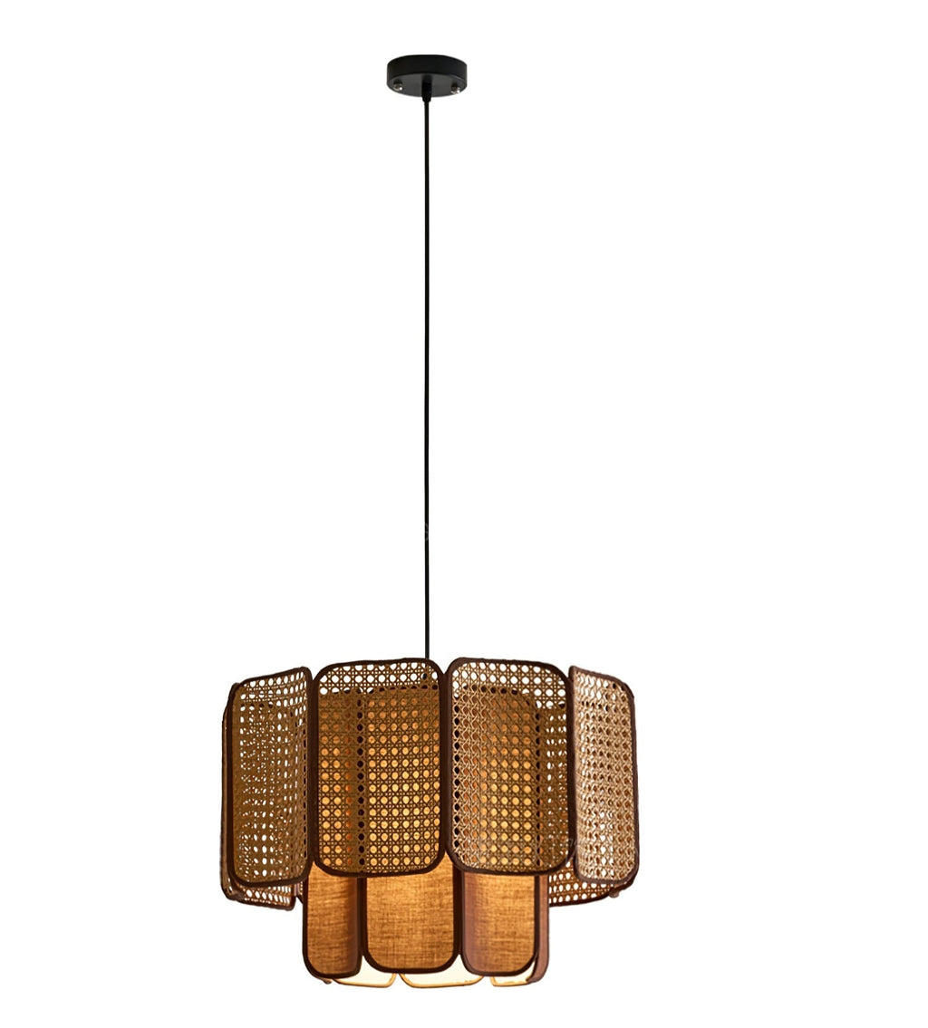Oveleth Rattan Pendant Light-Moonnatur