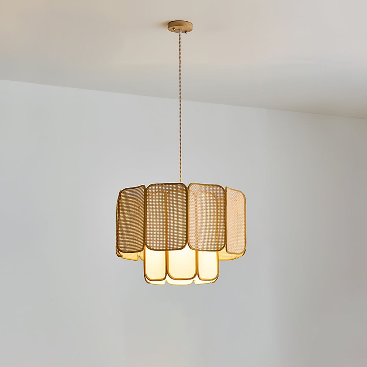 Oveleth Rattan Pendant Light-Moonnatur