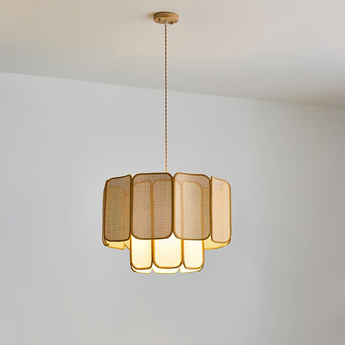 Oveleth Rattan Pendant Light-Moonnatur