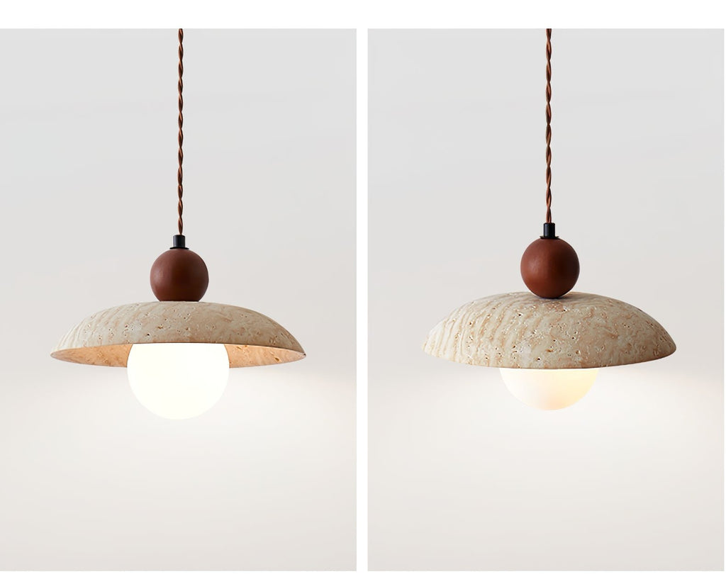 Quenelonna Travertine Pendant Light-Moonnatur