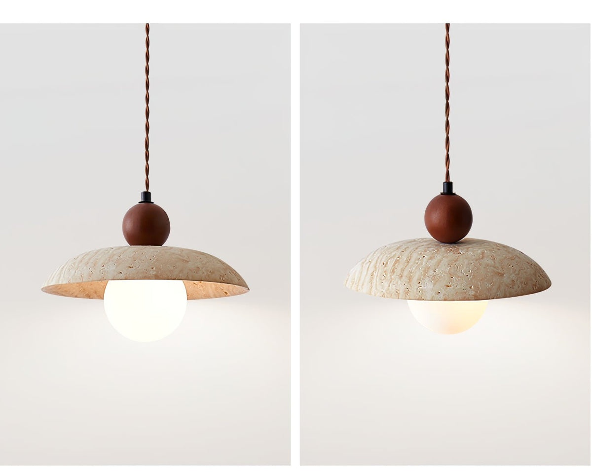 Quenelonna Travertine Pendant Light-Moonnatur