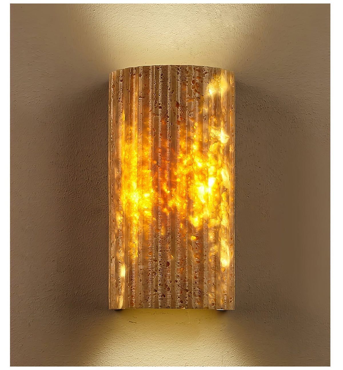 Sardenlynne Travertine Wall Light-Moonnatur