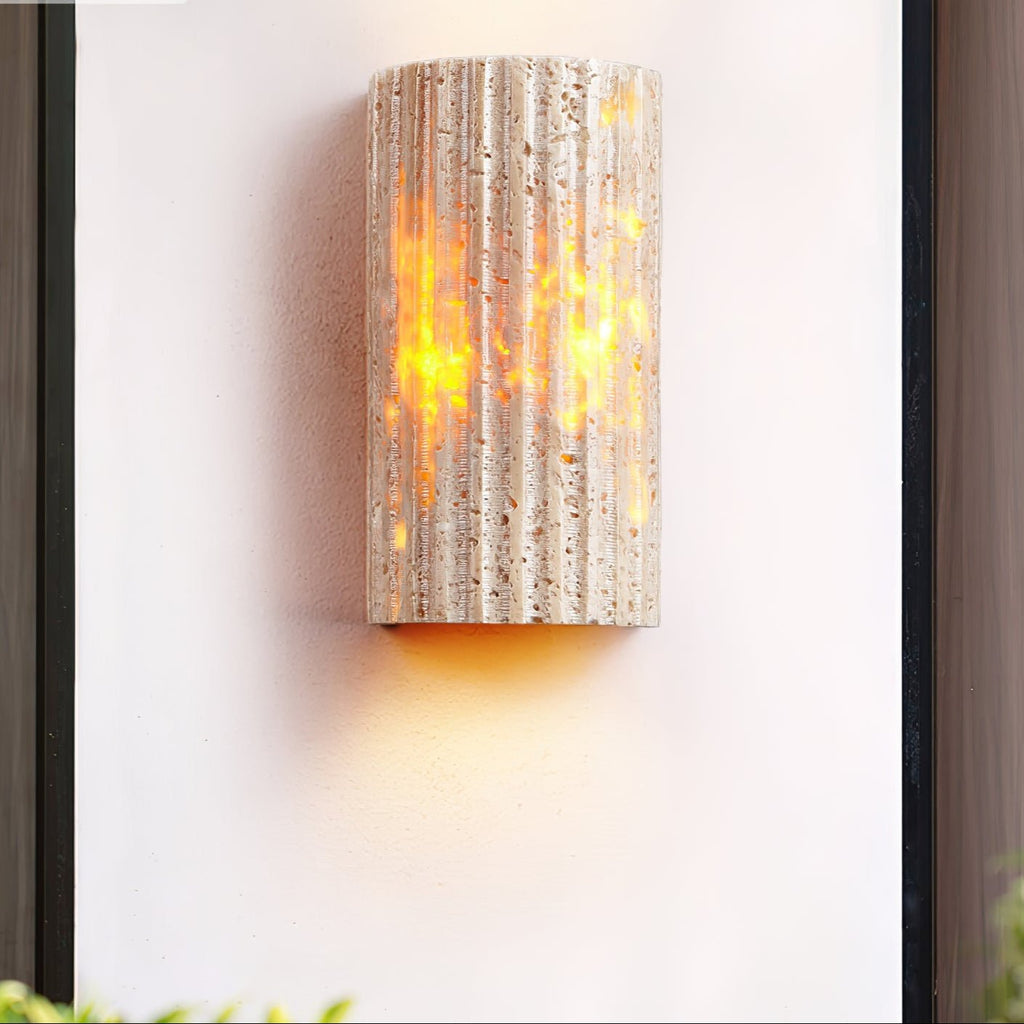 Sardenlynne Travertine Wall Light-Moonnatur