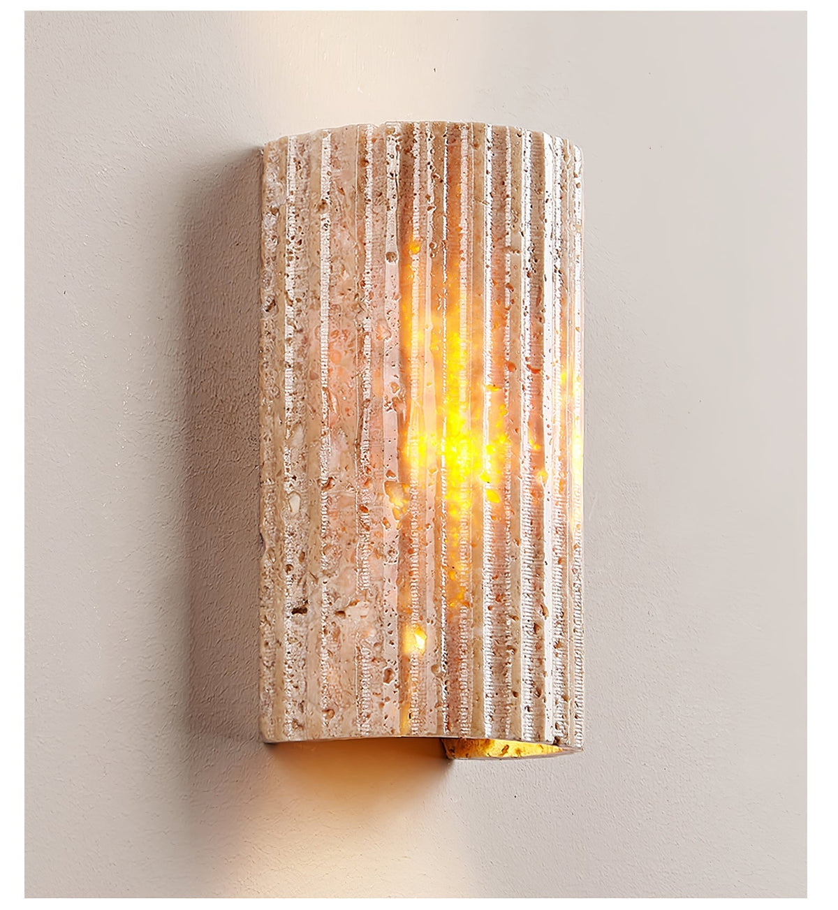 Sardenlynne Travertine Wall Light-Moonnatur