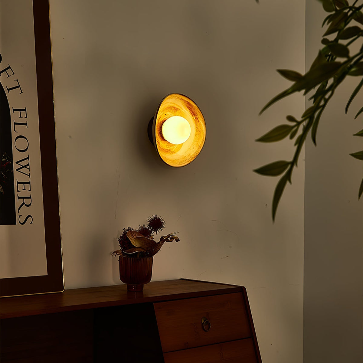 Ulenna Ceramic Wall Light-Moonnatur