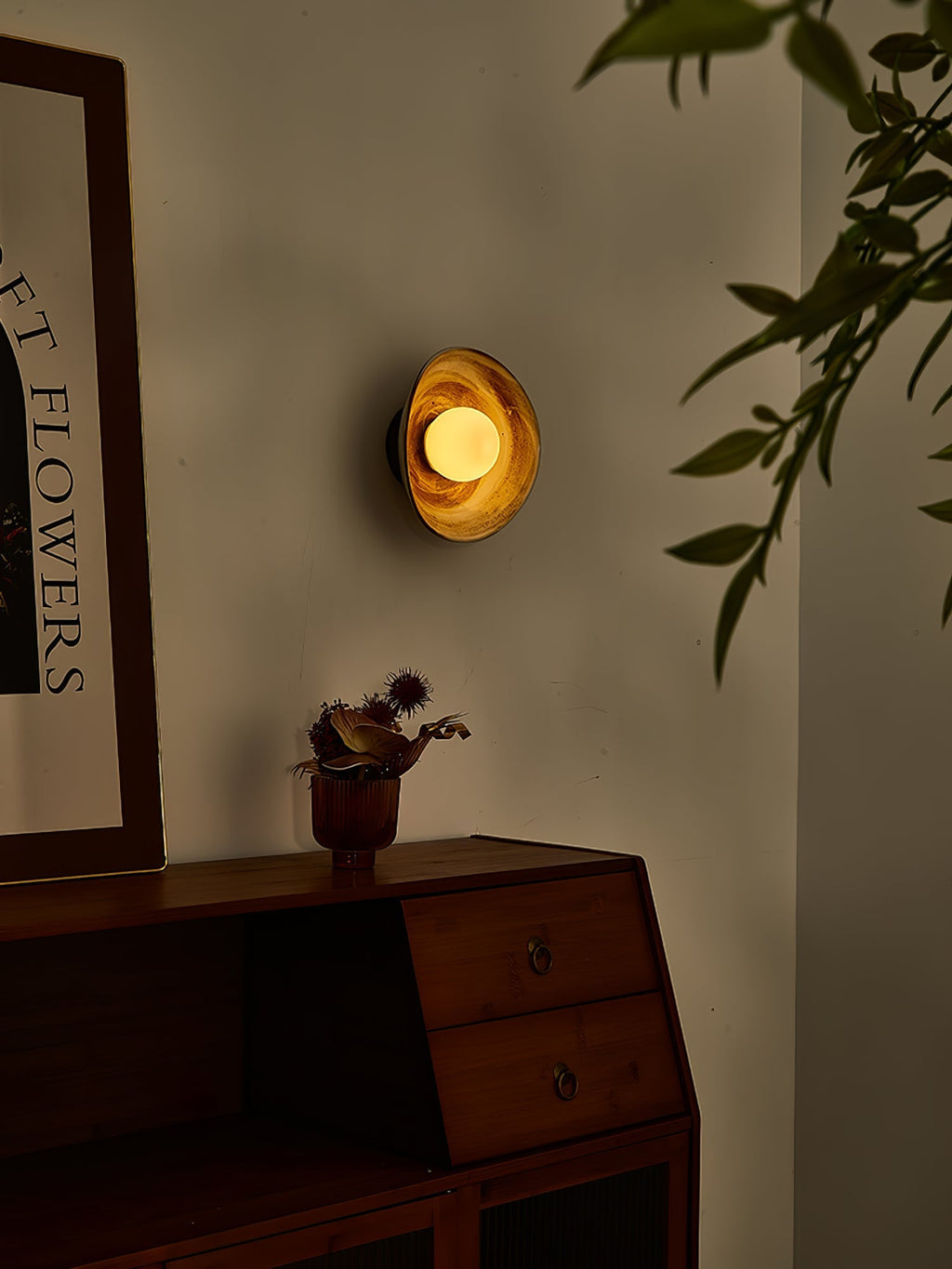 Ulenna Ceramic Wall Light-Moonnatur