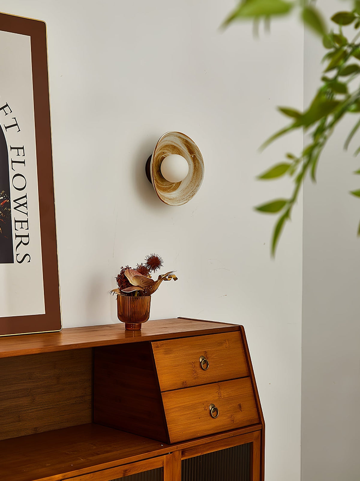 Ulenna Ceramic Wall Light-Moonnatur