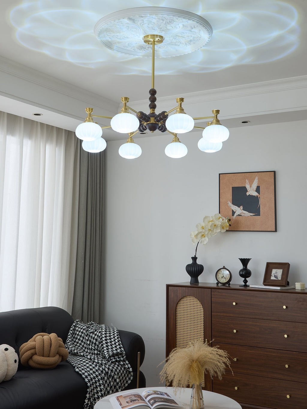 Samelia Wood Chandelier-Moonnatur