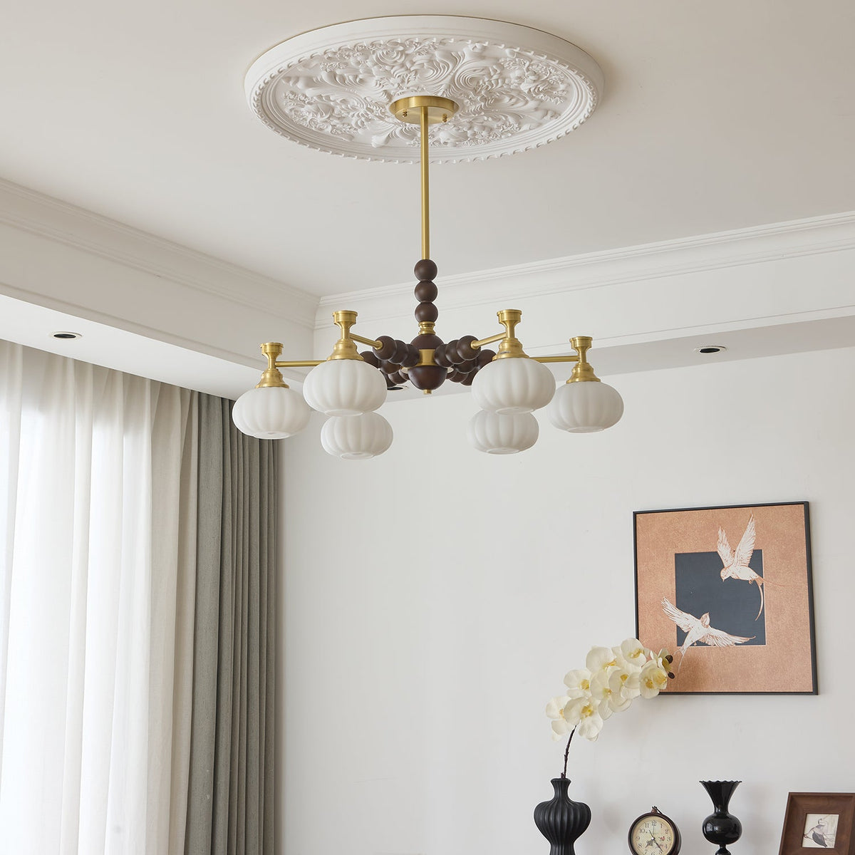 Samelia Wood Chandelier-Moonnatur
