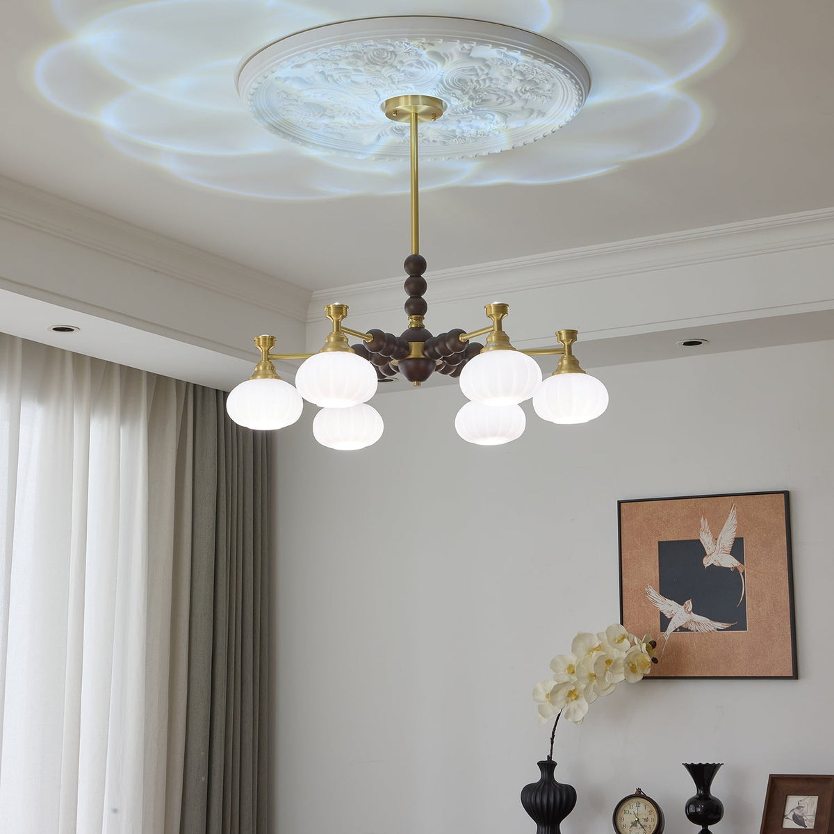 Samelia Wood Chandelier-Moonnatur