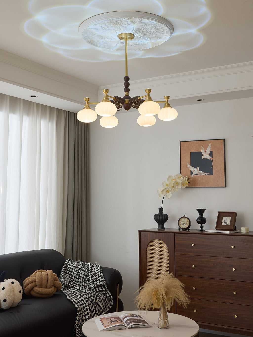 Samelia Wood Chandelier-Moonnatur