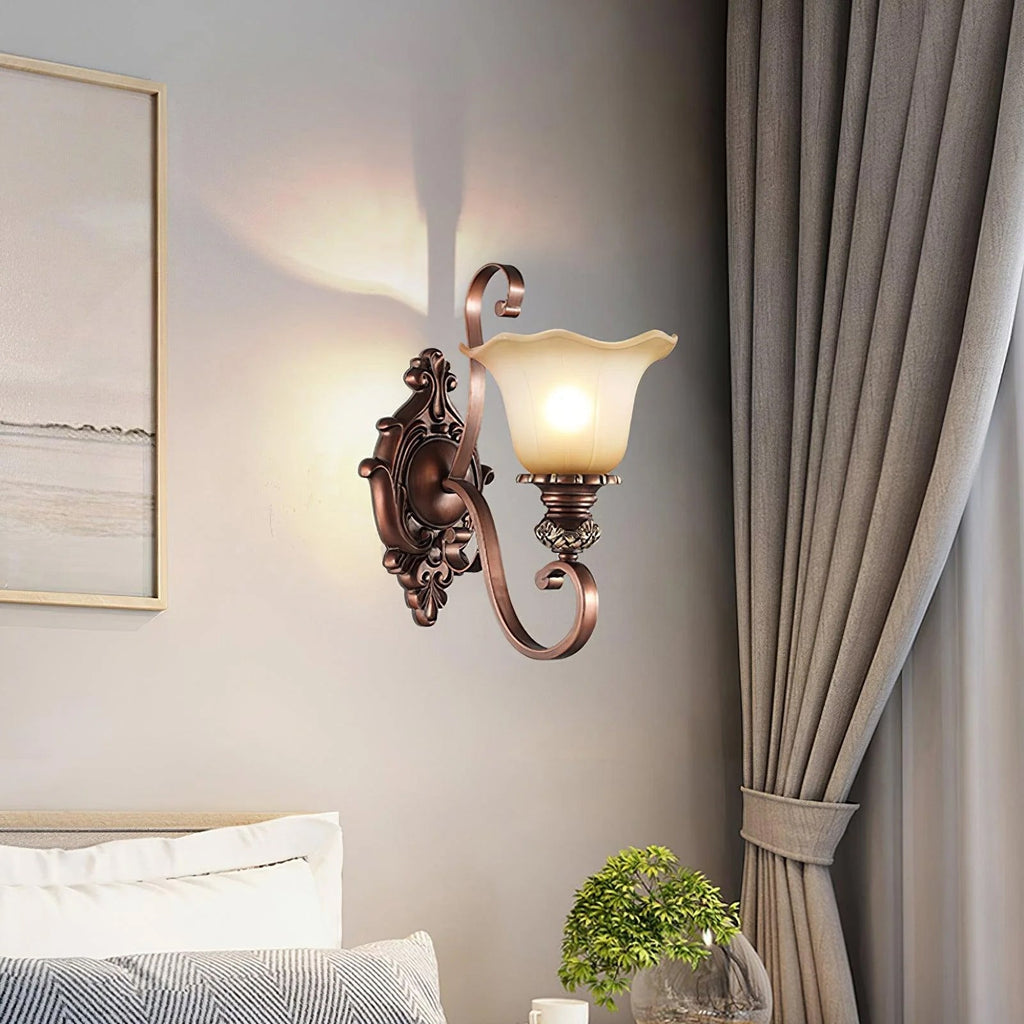 Rhodenella Glass Wall Light-Moonnatur