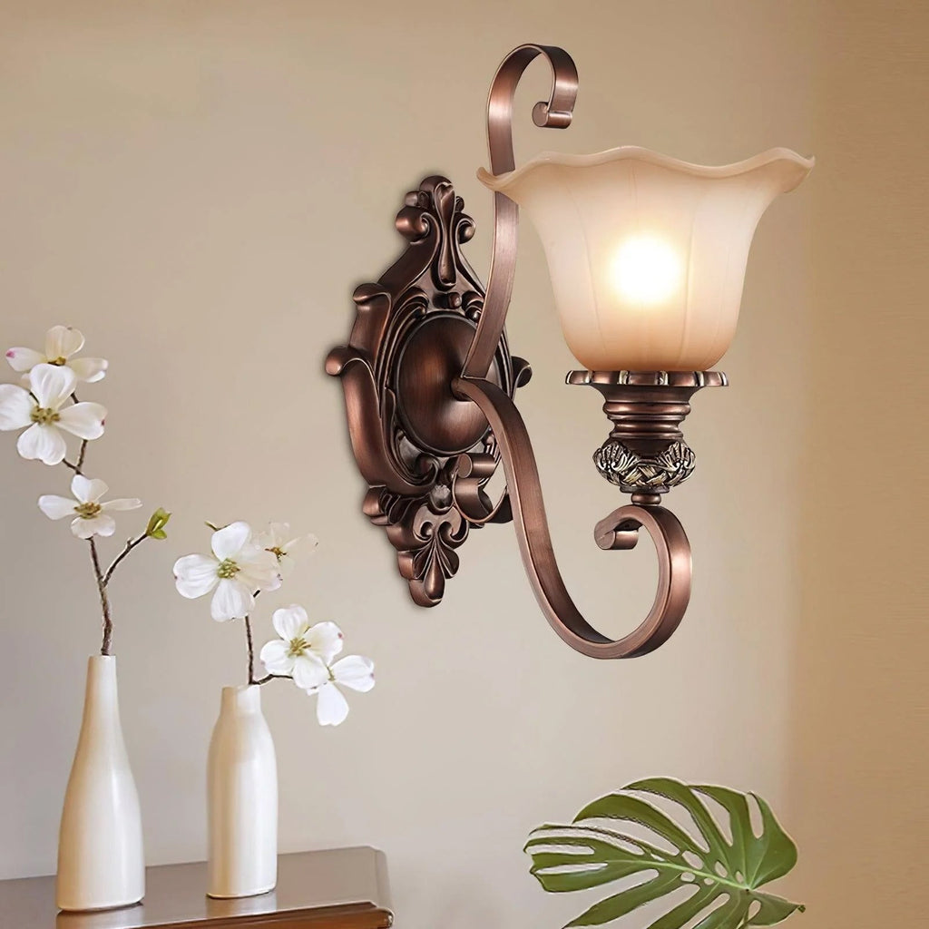 Rhodenella Glass Wall Light-Moonnatur