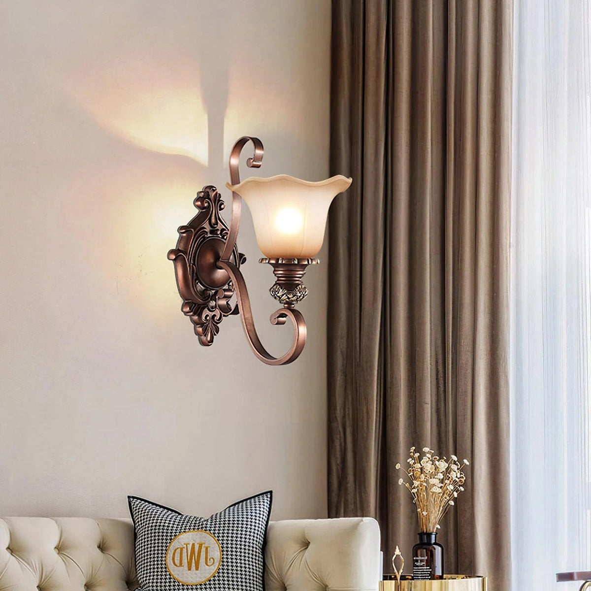 Rhodenella Glass Wall Light-Moonnatur