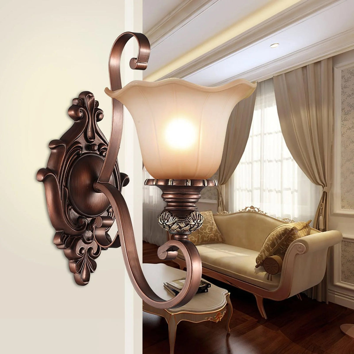 Rhodenella Glass Wall Light-Moonnatur