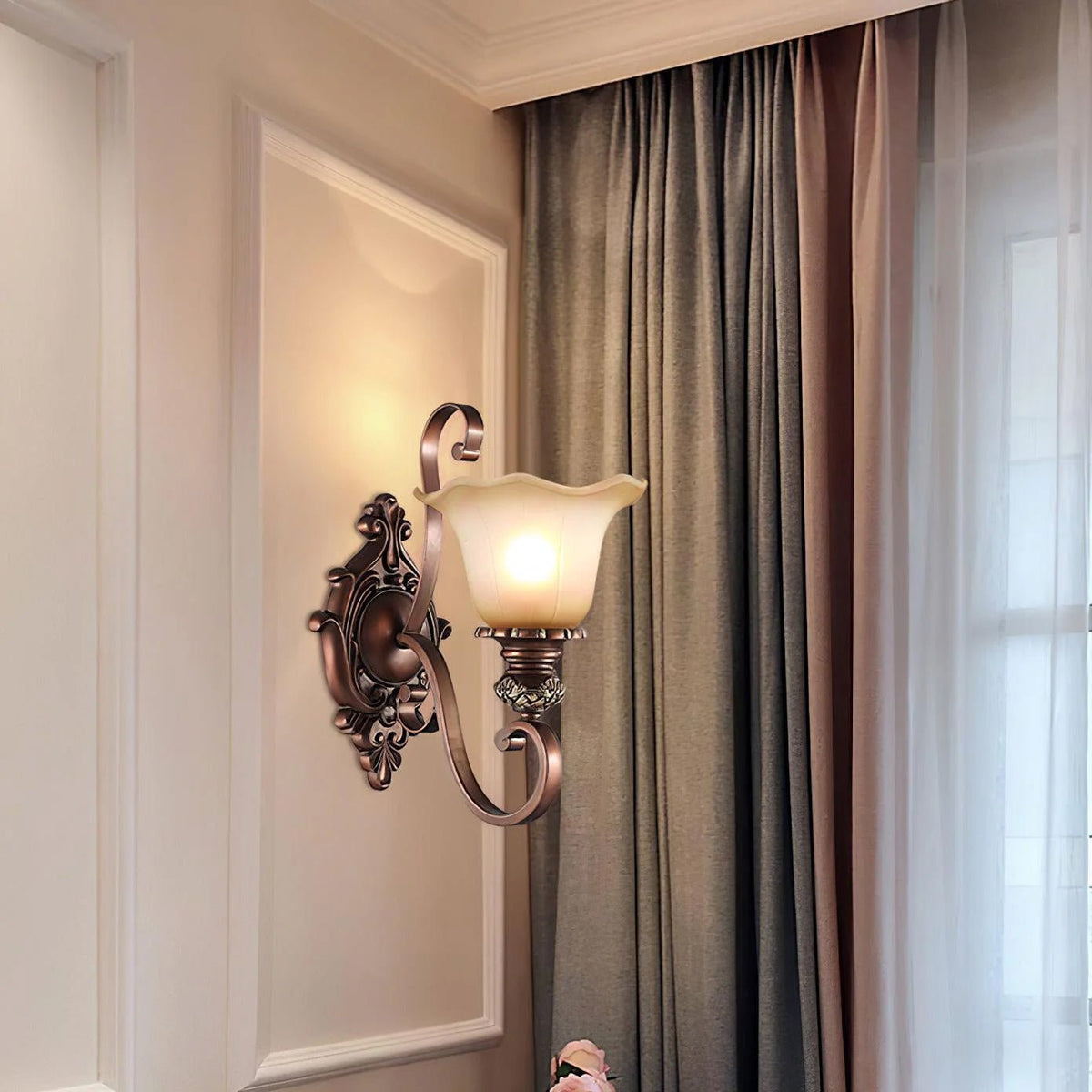 Rhodenella Glass Wall Light-Moonnatur