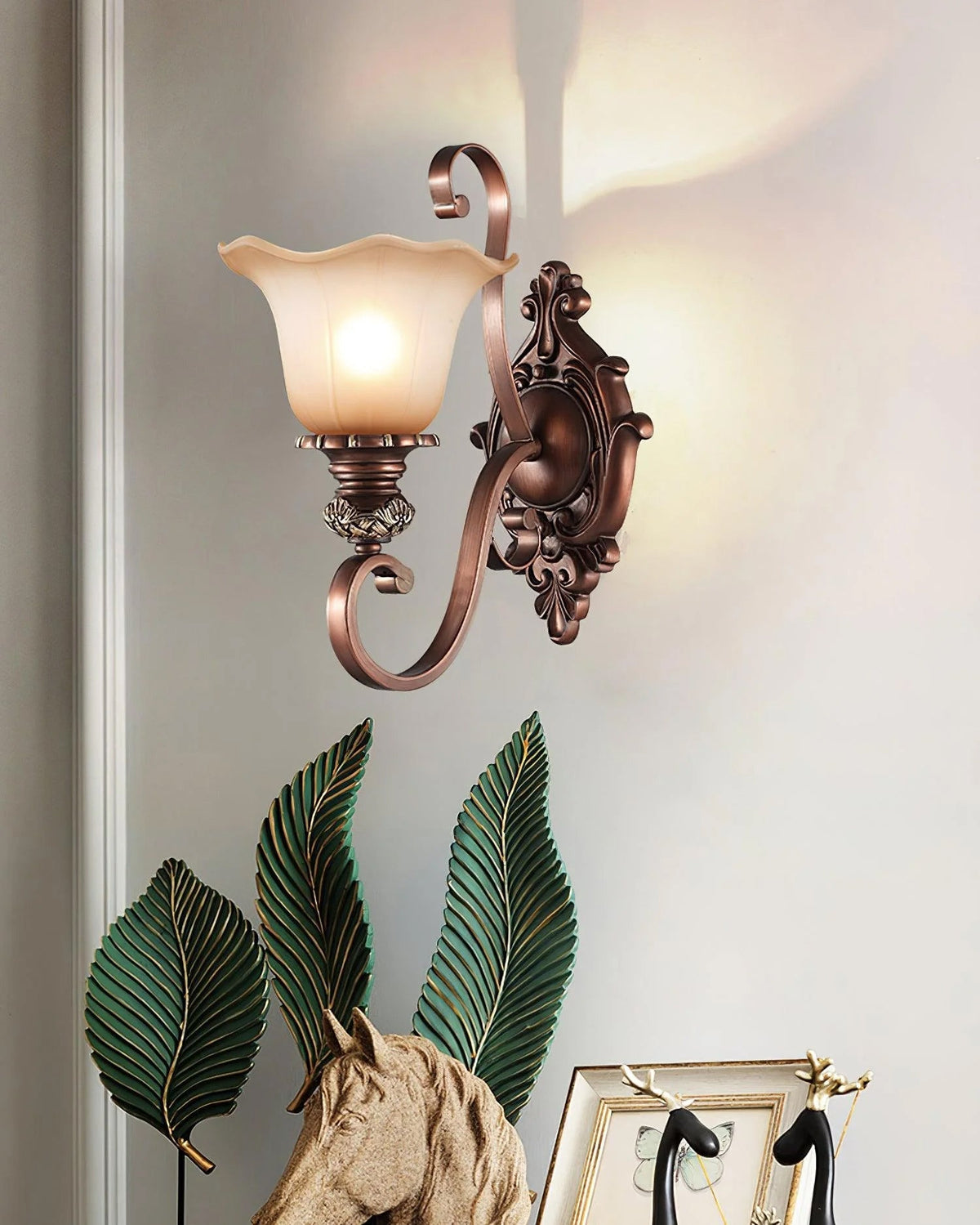 Rhodenella Glass Wall Light-Moonnatur