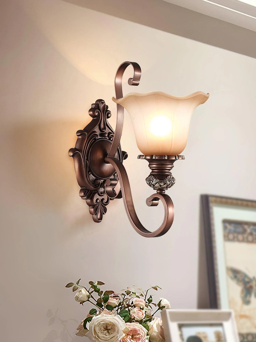 Rhodenella Glass Wall Light-Moonnatur