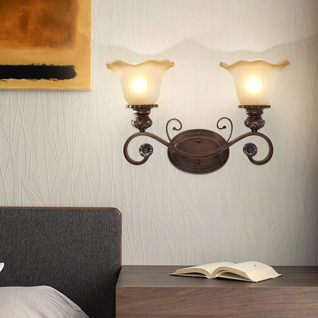 Rhodenella Glass Wall Light-Moonnatur