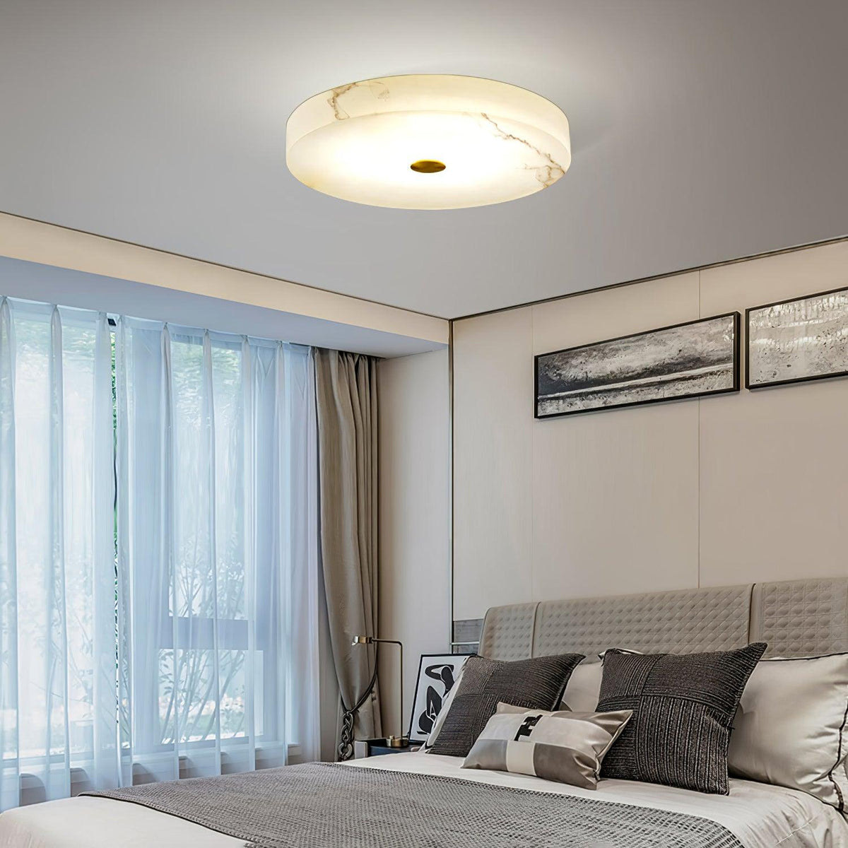 Ferrowara Alabaster Ceiling Light-Moonnatur