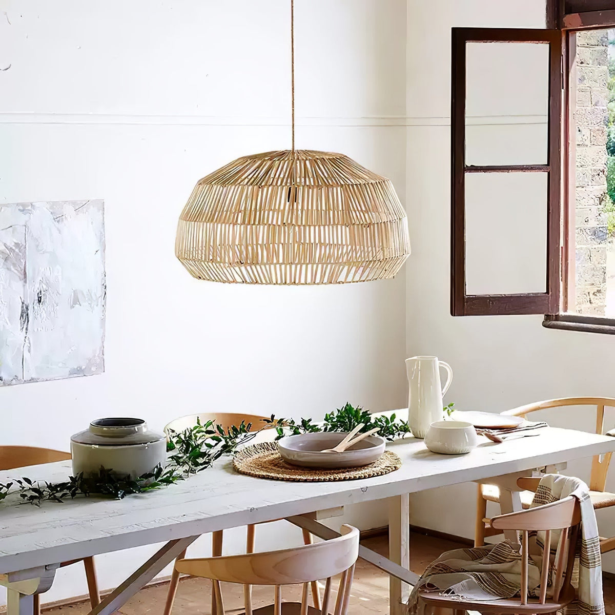 Terelle Rattan Pendant Light-Moonnatur