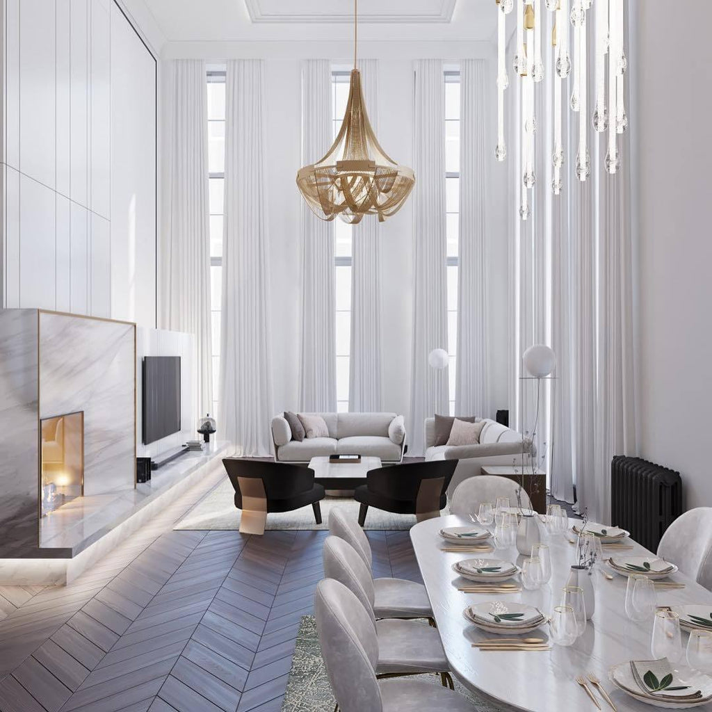 Argentelle Aluminium Chandelier-Moonnatur