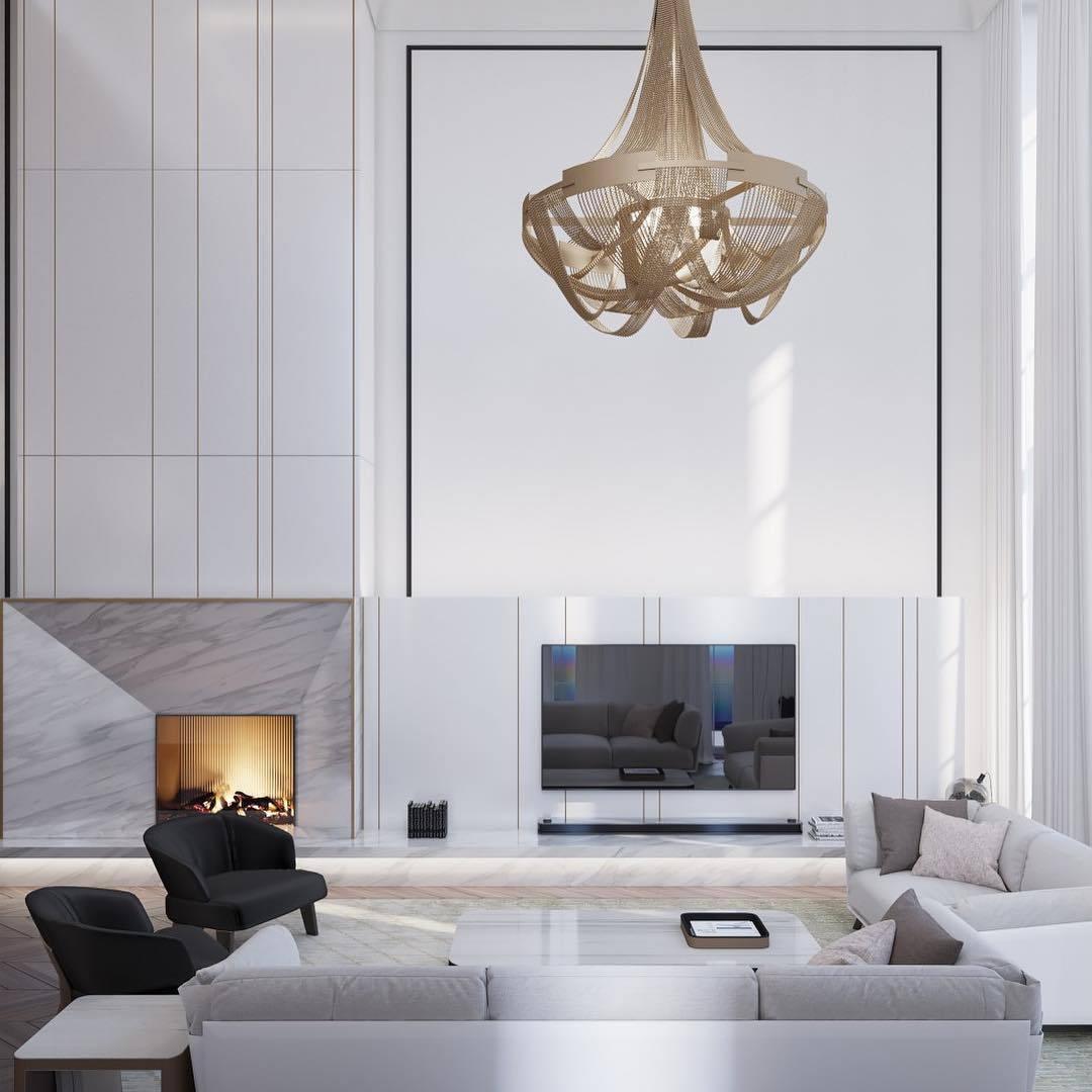 Argentelle Aluminium Chandelier-Moonnatur
