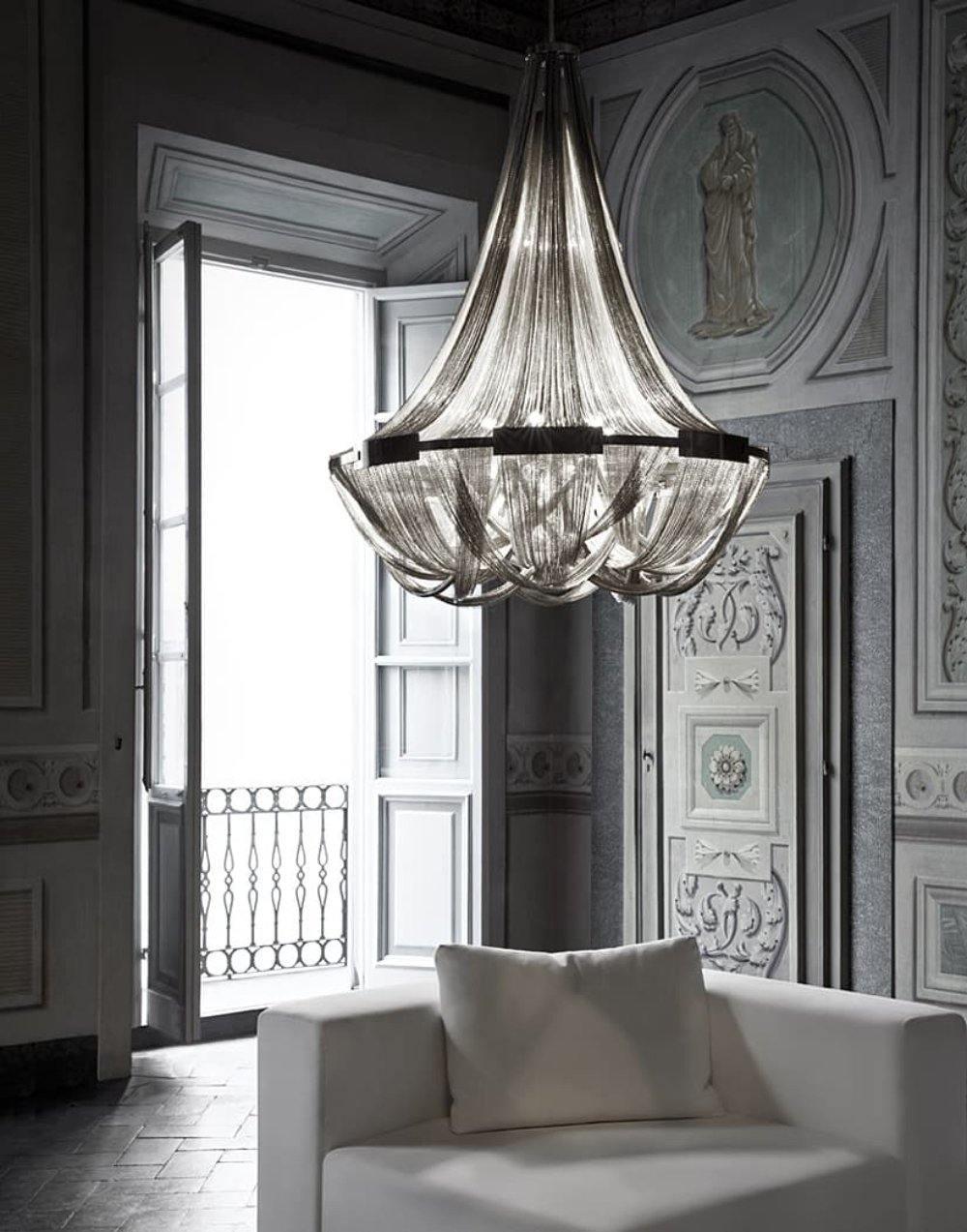 Argentelle Aluminium Chandelier-Moonnatur