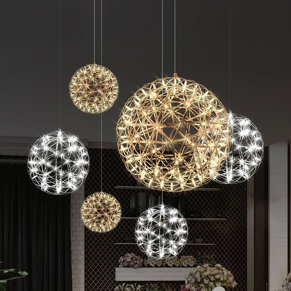 Celyneth Stainless Steel Pendant Light-Moonnatur