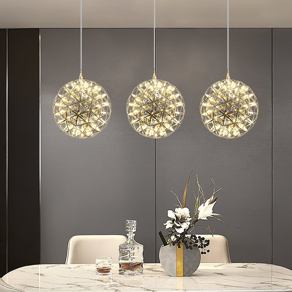 Celyneth Stainless Steel Pendant Light-Moonnatur