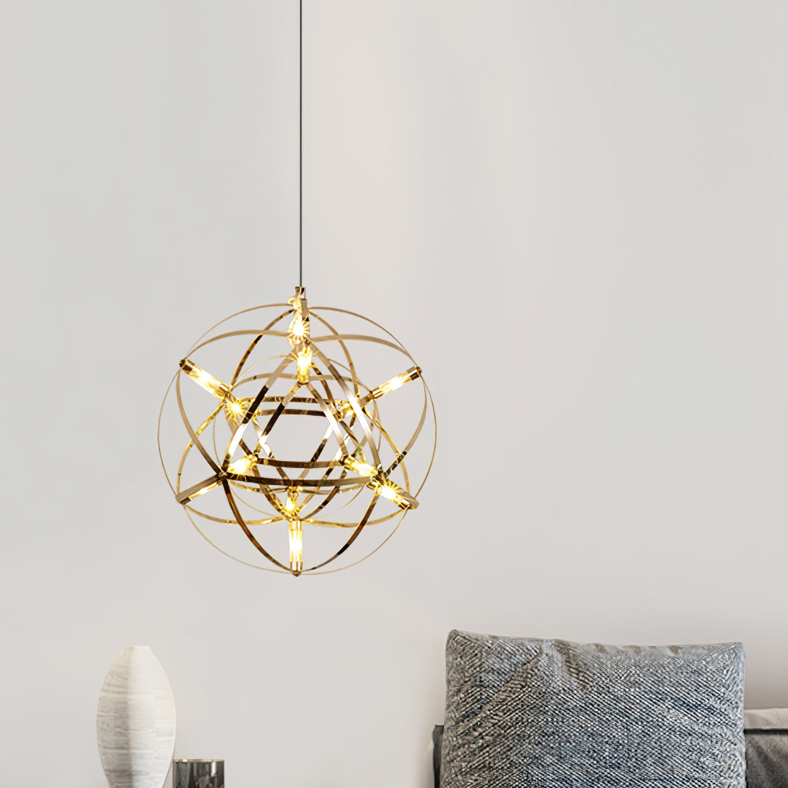 Celyneth Stainless Steel Pendant Light-Moonnatur