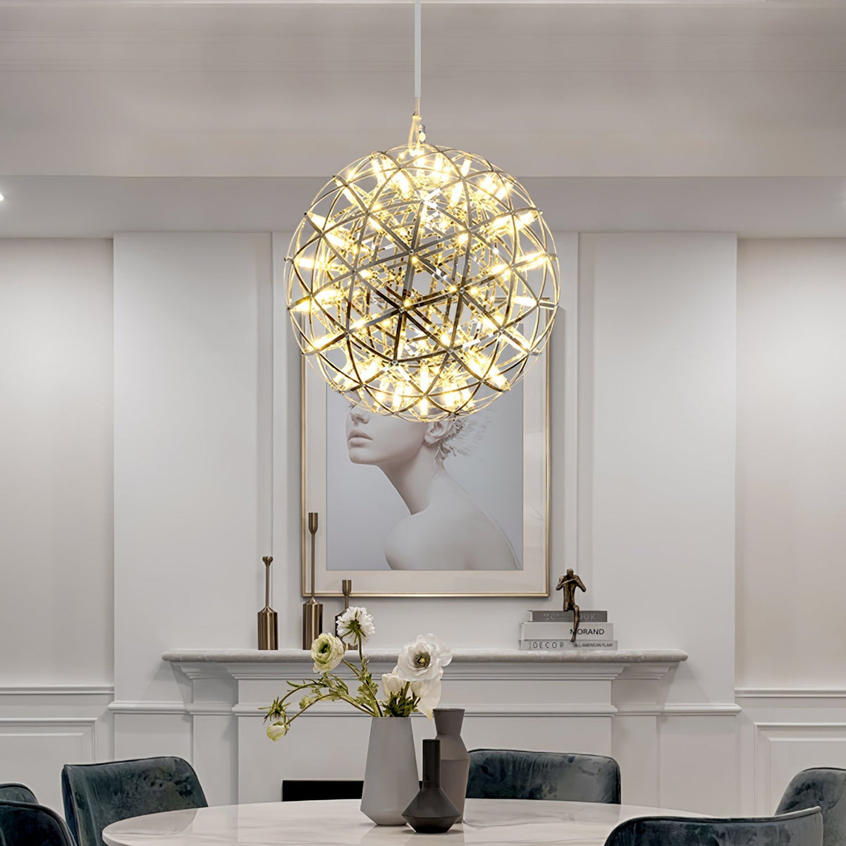 Celyneth Stainless Steel Pendant Light-Moonnatur