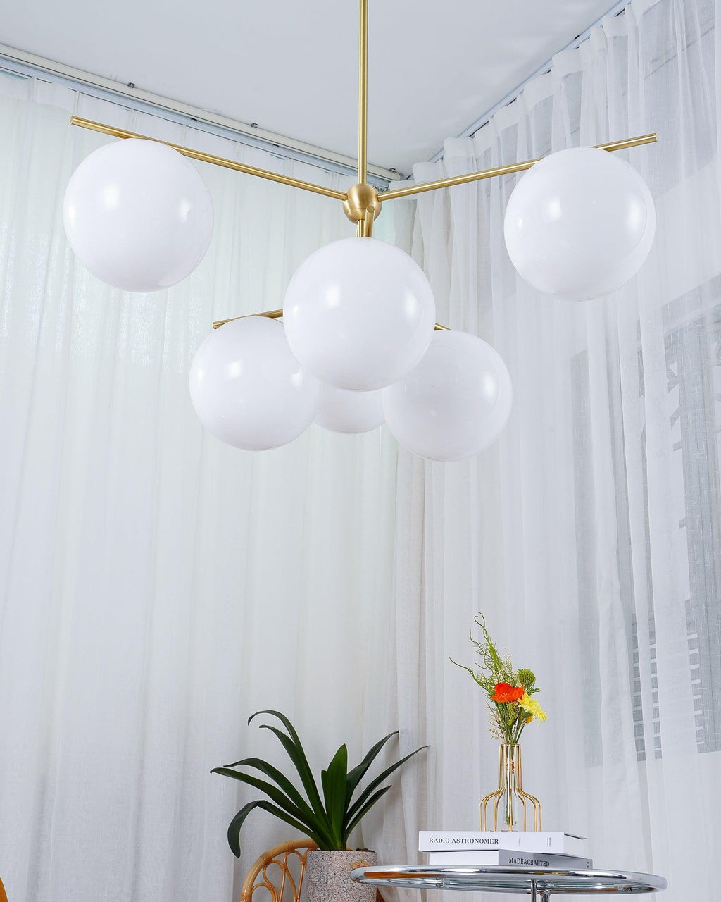Polaven Glass Chandelier-Moonnatur
