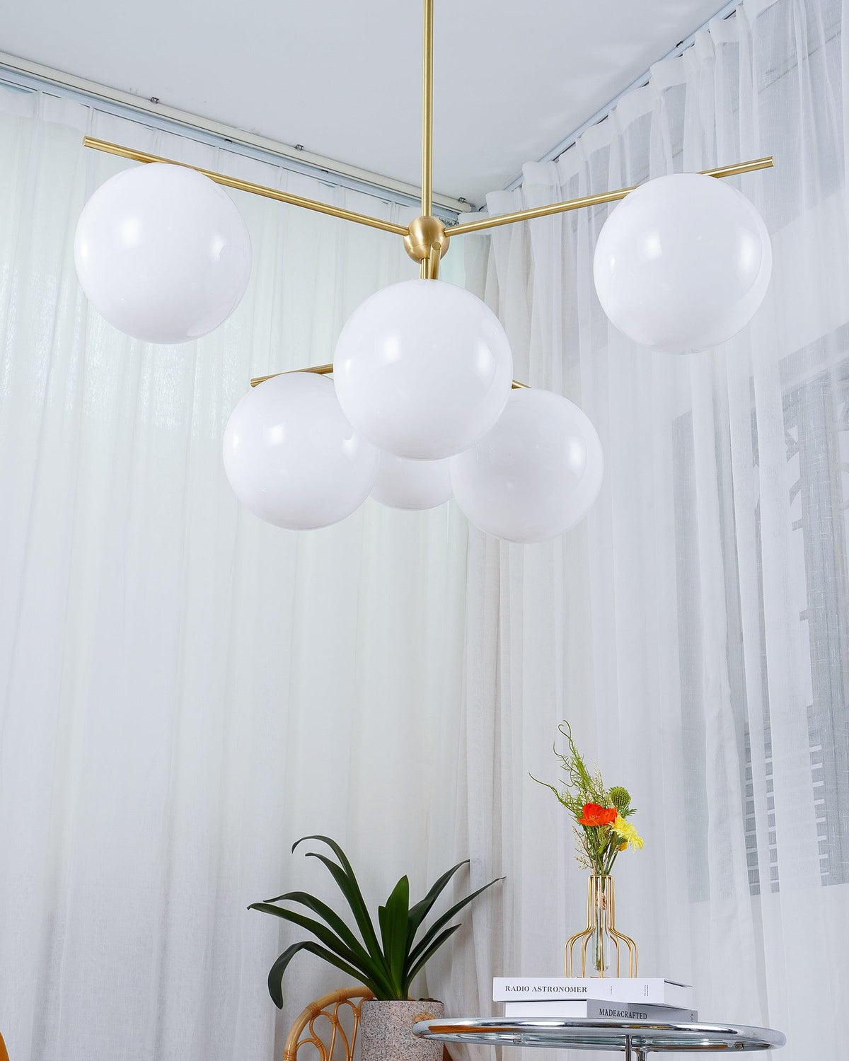 Polaven Glass Chandelier-Moonnatur