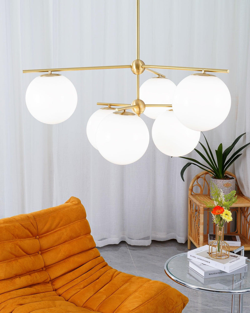 Polaven Glass Chandelier-Moonnatur