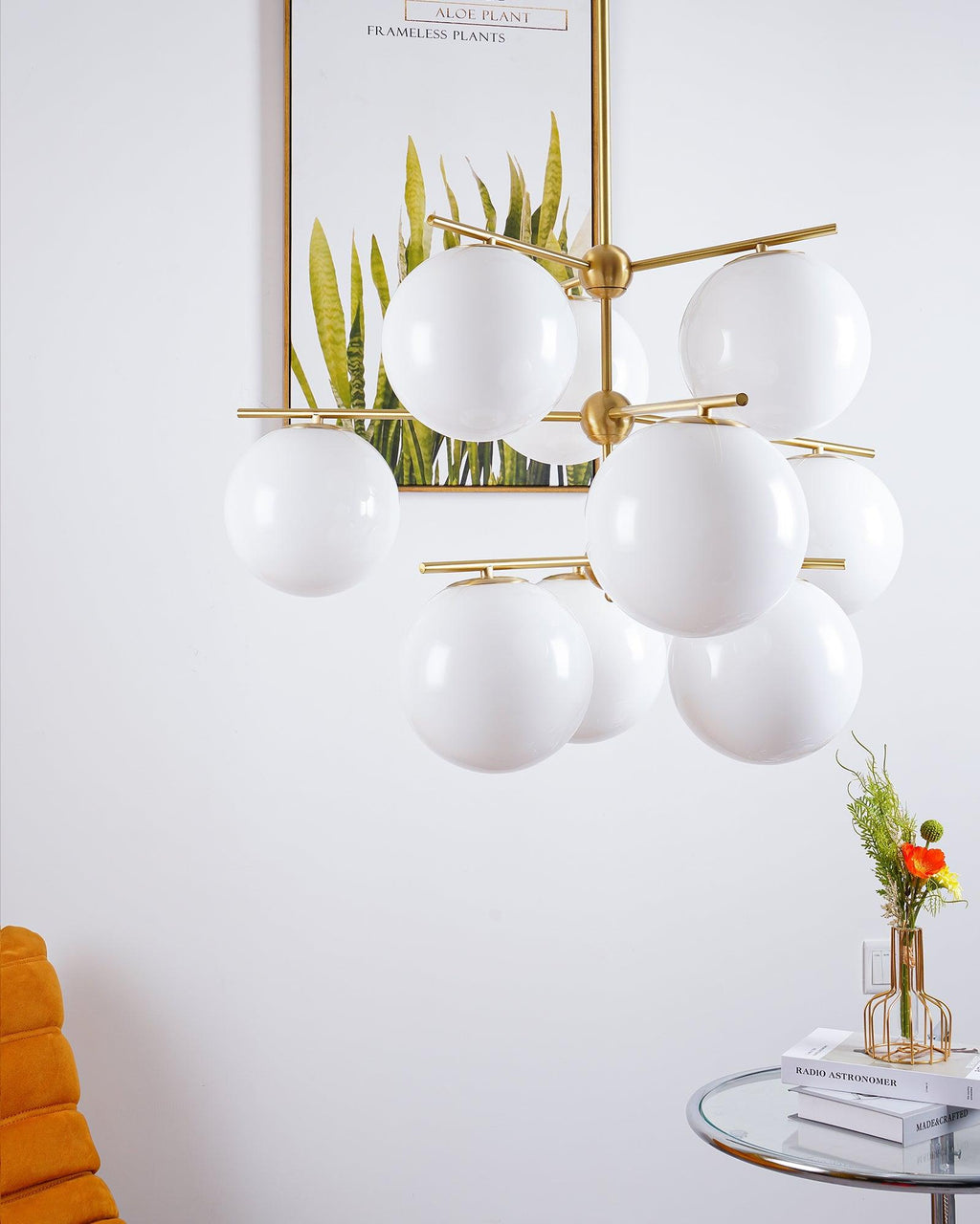 Polaven Glass Chandelier-Moonnatur