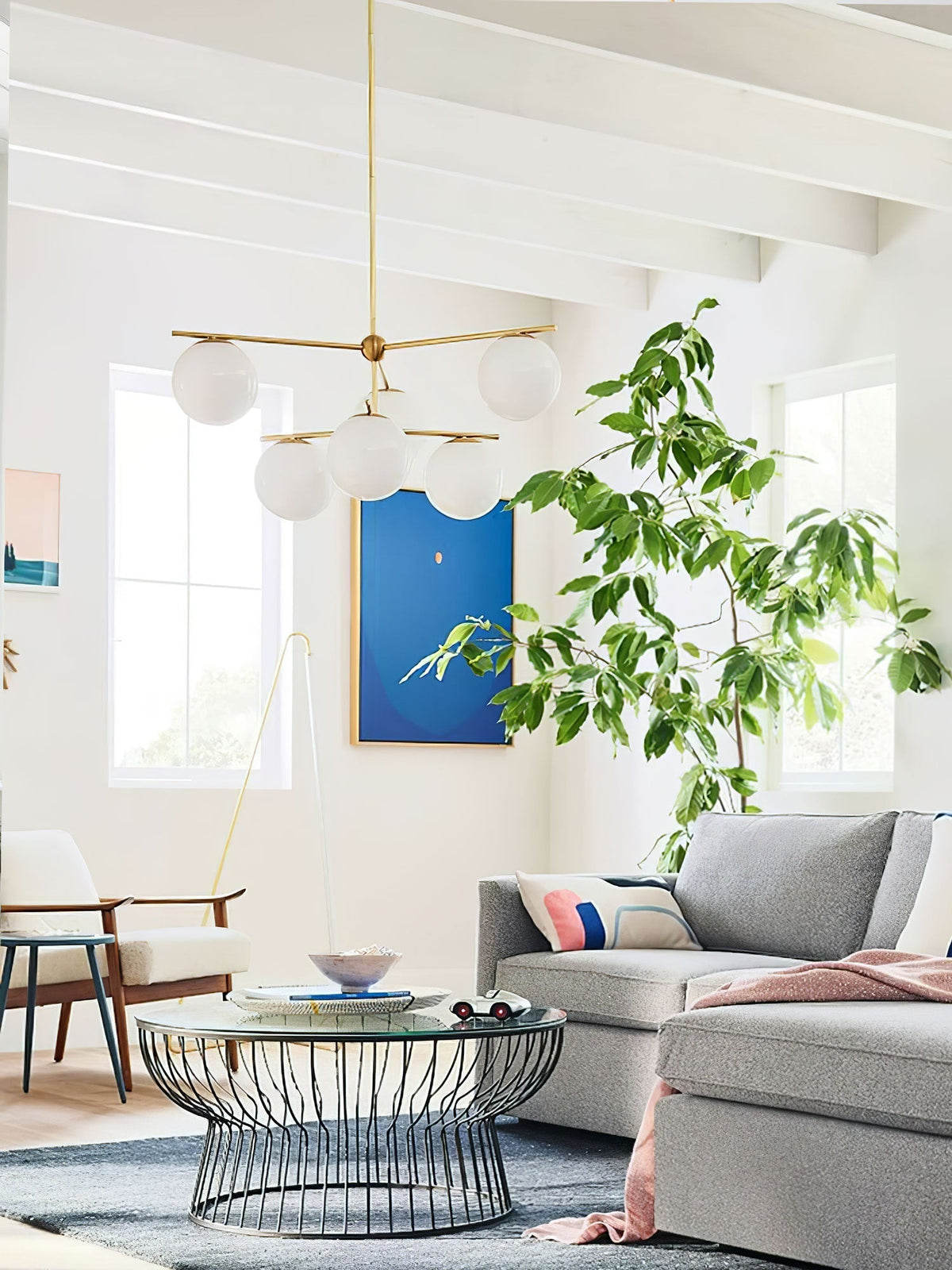 Polaven Glass Chandelier-Moonnatur